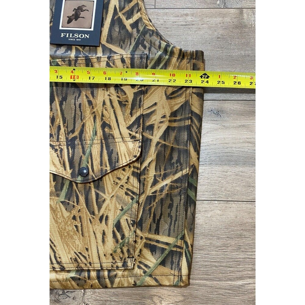 Filson Mossy Oak Rugged Twill Cruiser Mens L Shadow Grass Camo Field Vest Jacket - Picture 7 of 9